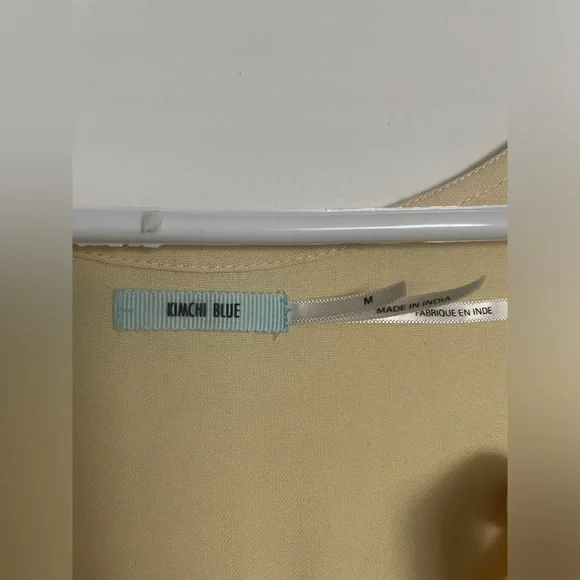 Kimchi Blue 🩵 Yellow and Blue Embroidered Mini Dress, M 💛 - Picture 7 of 7